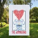  Personalized Garden Flag - Hearts Topiary