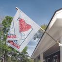  Personalized Garden Flag - Hearts Topiary