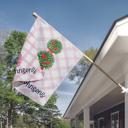  Personalized Garden Flag - Pink Chinoiserie Topiary