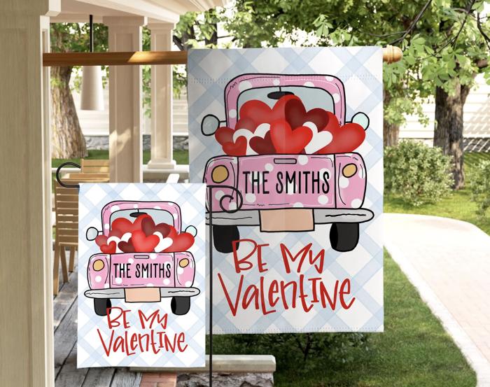 Personalized Garden Flag - Be My Valentine