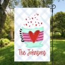 12x18 Garden 2-sided Personalized Garden Flag - Valentine Latte