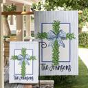  Personalized Garden Flag - Easter Cross