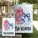  Personalized Garden Flag - Chinoiserie Ginger Bows