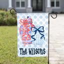 SIZE. 12x18 Garden 1-sided Personalized Garden Flag - Chinoiserie Ginger Bows