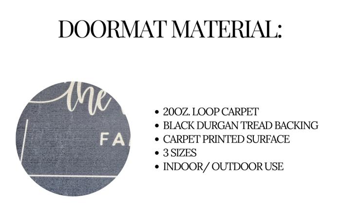 Custom Family Name Dog Paw Door Mat