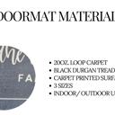  Custom Family Name Dog Paw Door Mat