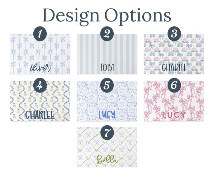 Personalized Chinoiserie Pet Mat