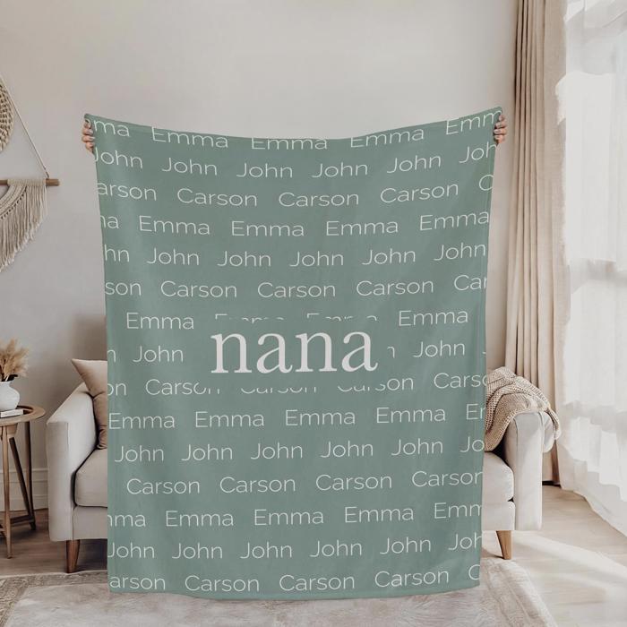 Personalized Family Name Blanket  -