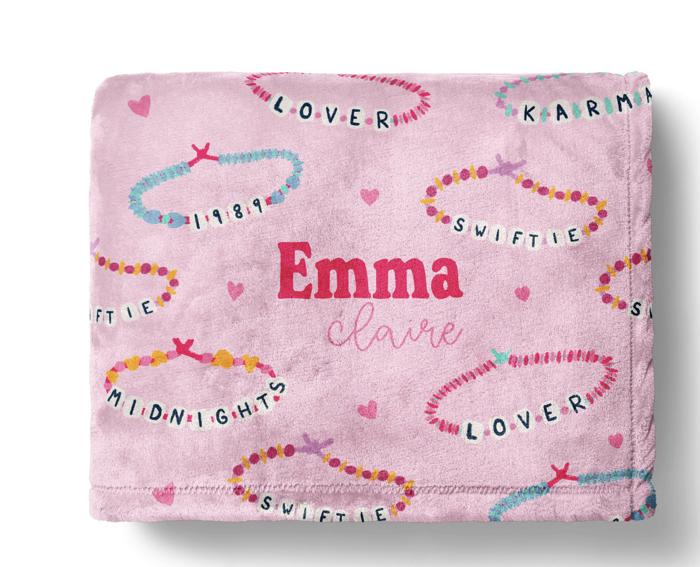 Personalized Girls Blanket, Pop-Star Inspired Blanket, Christmas Gift To Niece, Personalized Girl Blanket Concert Fan Throw