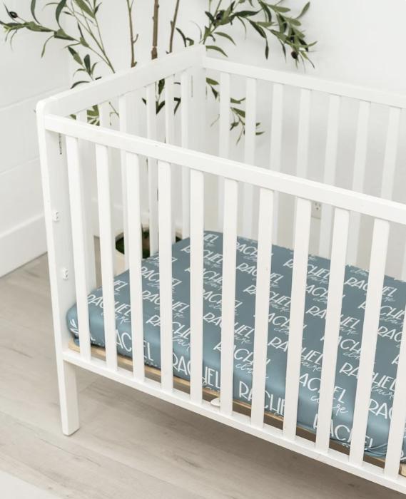 Personalized Crib Sheet Duo Font - 2 Sizes