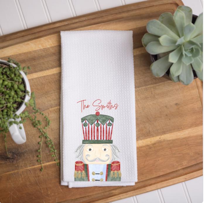 Personalized Christmas Waffle Towel