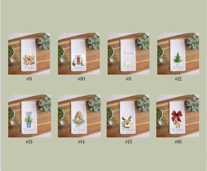 Personalized Christmas Waffle Towel