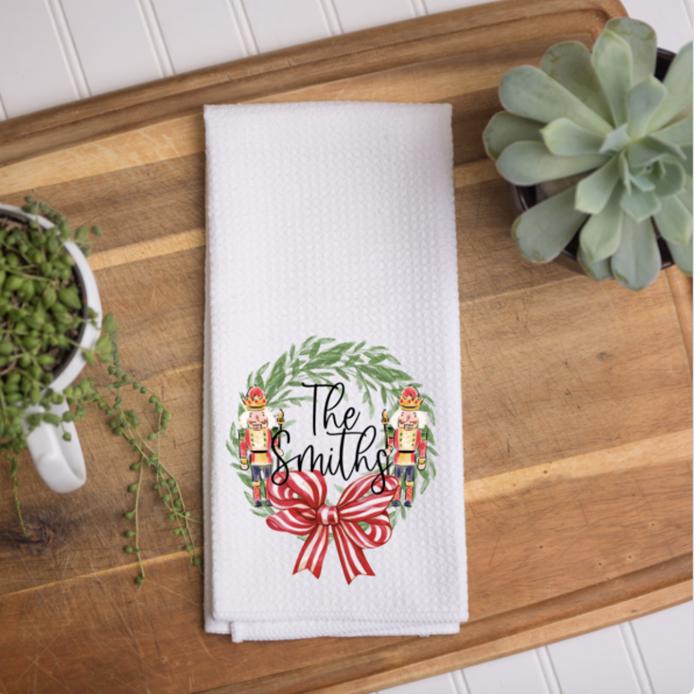 Personalized Christmas Waffle Towel