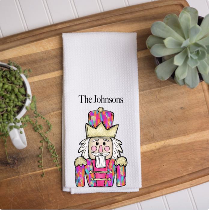 Personalized Christmas Waffle Towel
