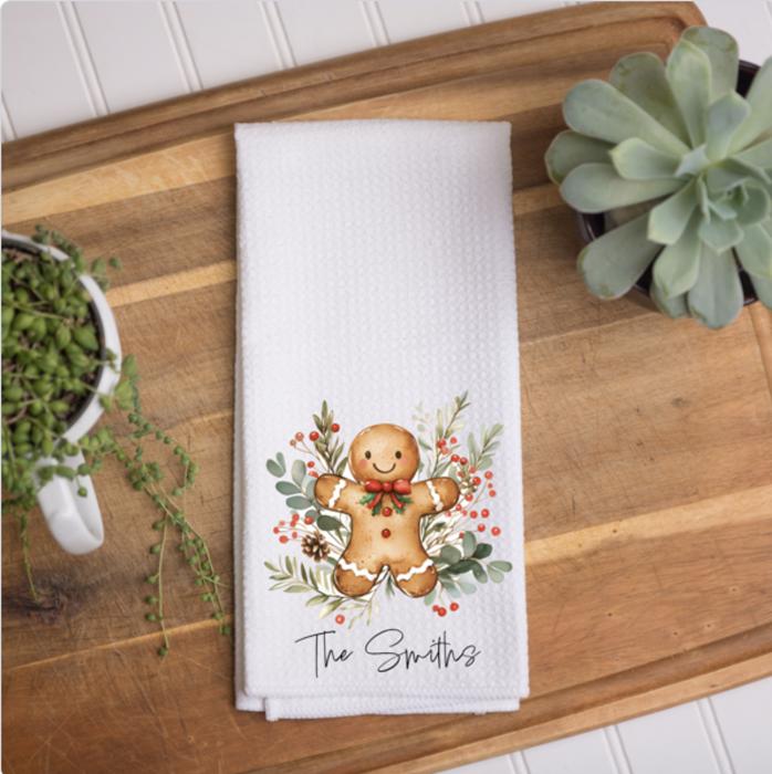 Personalized Christmas Waffle Towel