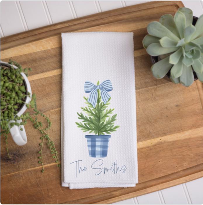 Personalized Christmas Waffle Towel