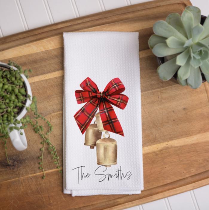 Personalized Christmas Waffle Towel