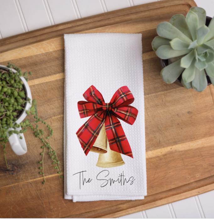 Personalized Christmas Waffle Towel