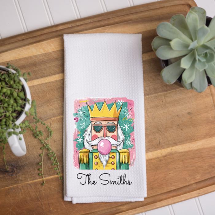 Personalized Christmas Waffle Towel