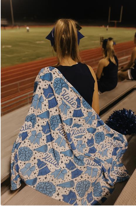 Personalized Cheerleader Blanket