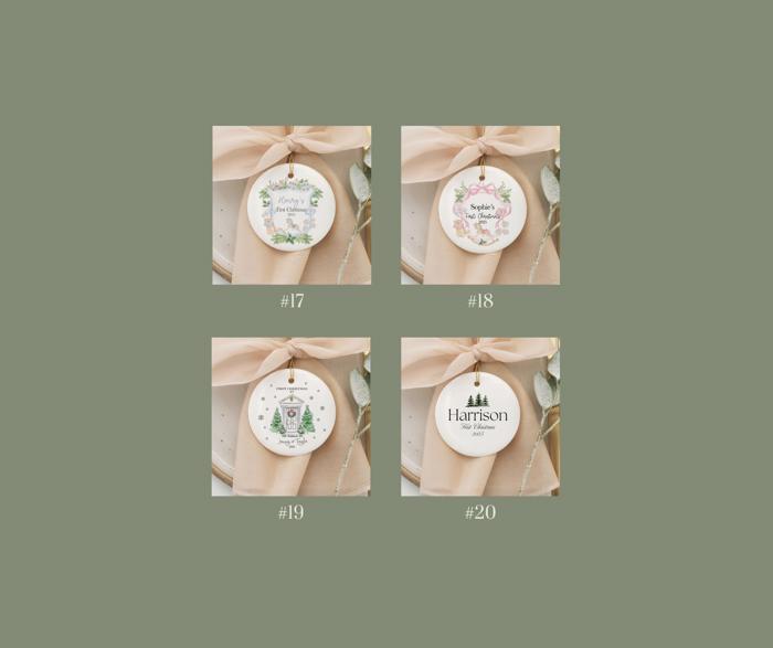 Personalized Ceramic Ornaments