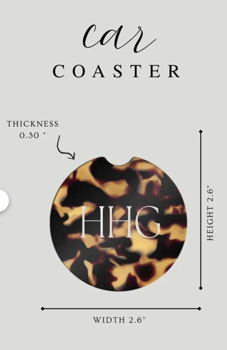 🐆 Personalized Animal Print Sandstone Car Coasters – Set of 2