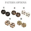 Design 1 🐆 Personalized Animal Print Sandstone Car Coasters – Set of 2