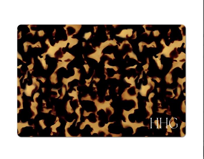 Monogrammed Animal Print Desk Mats - 4 sizes