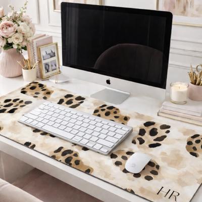 Monogrammed Animal Print Desk Mats - 4 sizes