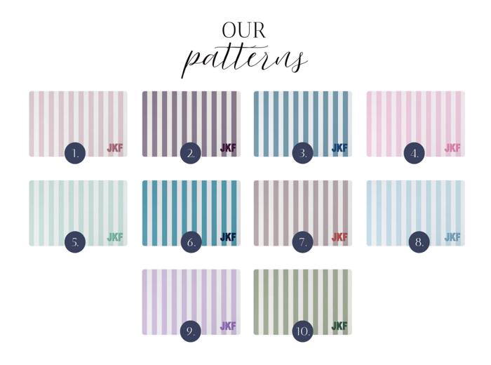 Personalized Desk Mat  - Cabana Stripes