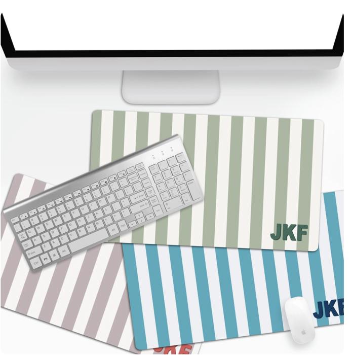 Personalized Desk Mat  - Cabana Stripes