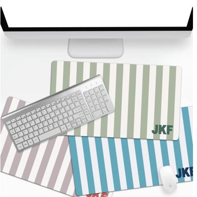 Personalized Desk Mat  - Cabana Stripes