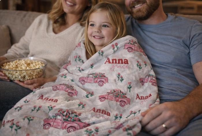 Personalized Valentine Blankets - Three Sizes