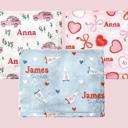  Personalized Valentine Blankets - Three Sizes