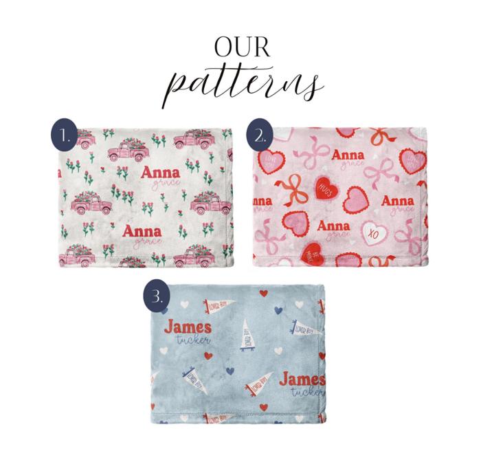 Personalized Valentine Blankets - Three Sizes