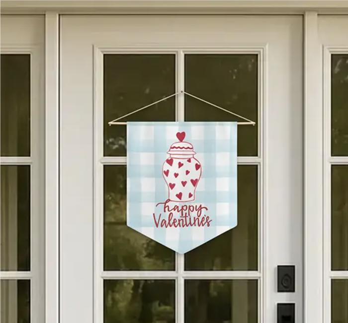 Valentine's Day Door Hanger - Heart Ginger Jar