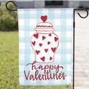 Garden Flag - 2 Sided Valentine's Day Door Hanger - Heart Ginger Jar