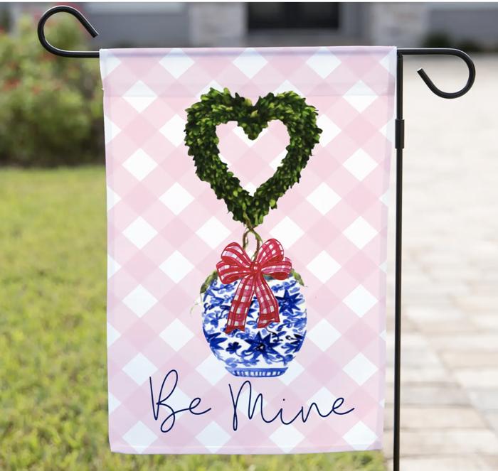 Valentine's Day Door Hanger - Heart Topiary or Garden Flag