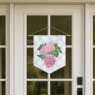 Spring Door Hanger - Pink Floral Vase