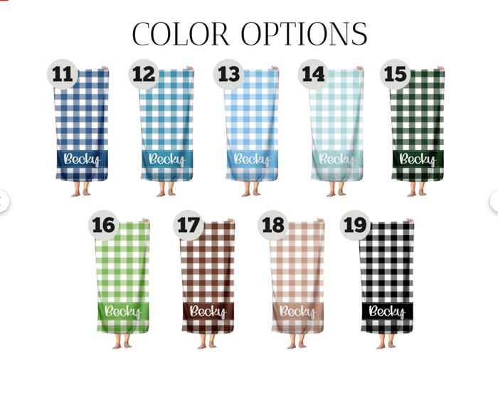 Personalized Beach Towels - 19 Designs