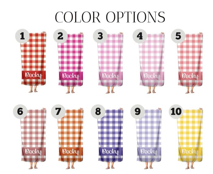 Personalized Beach Towels - 19 Designs