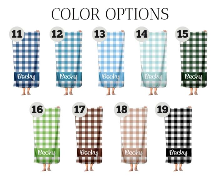 Personalized Beach Towels - 19 Designs