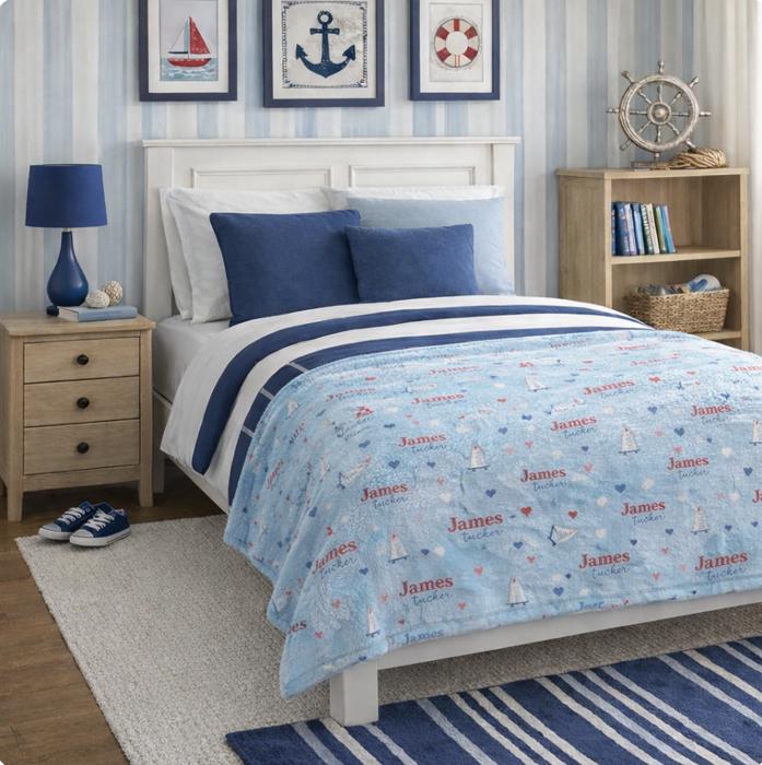 Personalized Valentine Blanket - 50" x 60" Minky