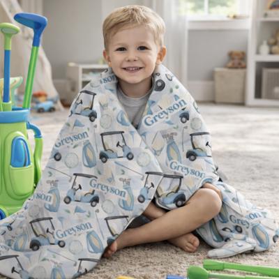 Personalized Golf Name Blanket