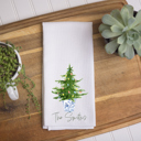  Personalized Christmas Kitchen Towel – Whimsical Fun Christmas Tree Topiary