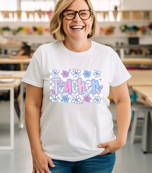 Retro Teacher Graphic T-Shirt