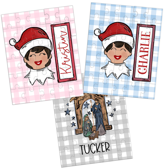 Personalized Christmas Puzzle for Toddlers Gift