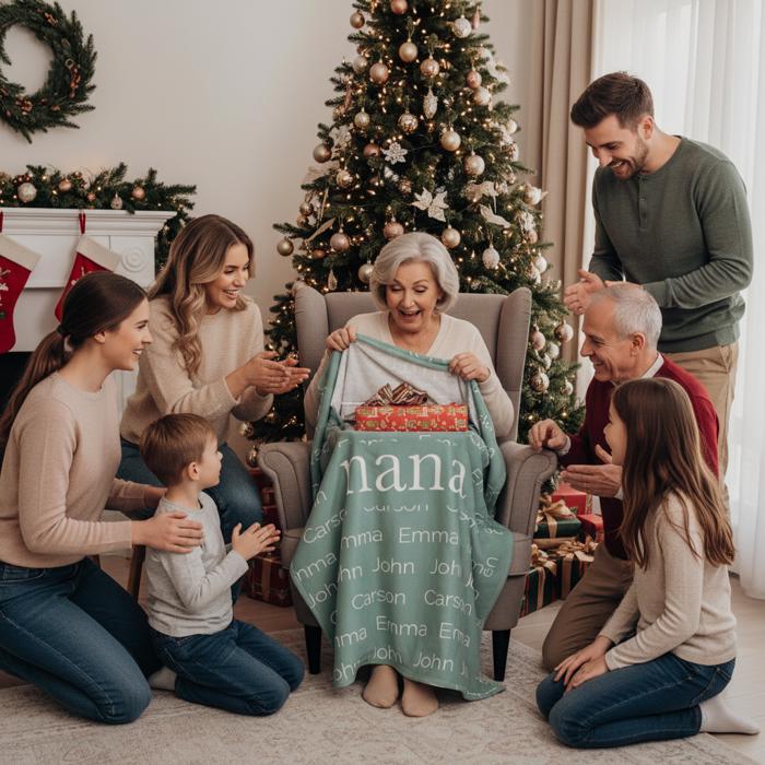 Personalized Family Name Blanket  -