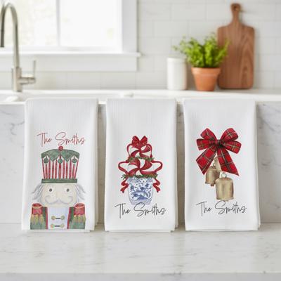 Personalized Christmas Waffle Towel