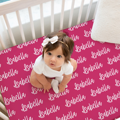 Custom Name Crib Sheet